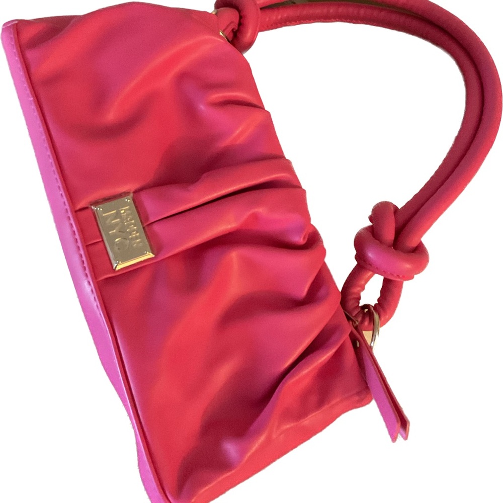 Vibrant Pink Ruched Shoulder Bag